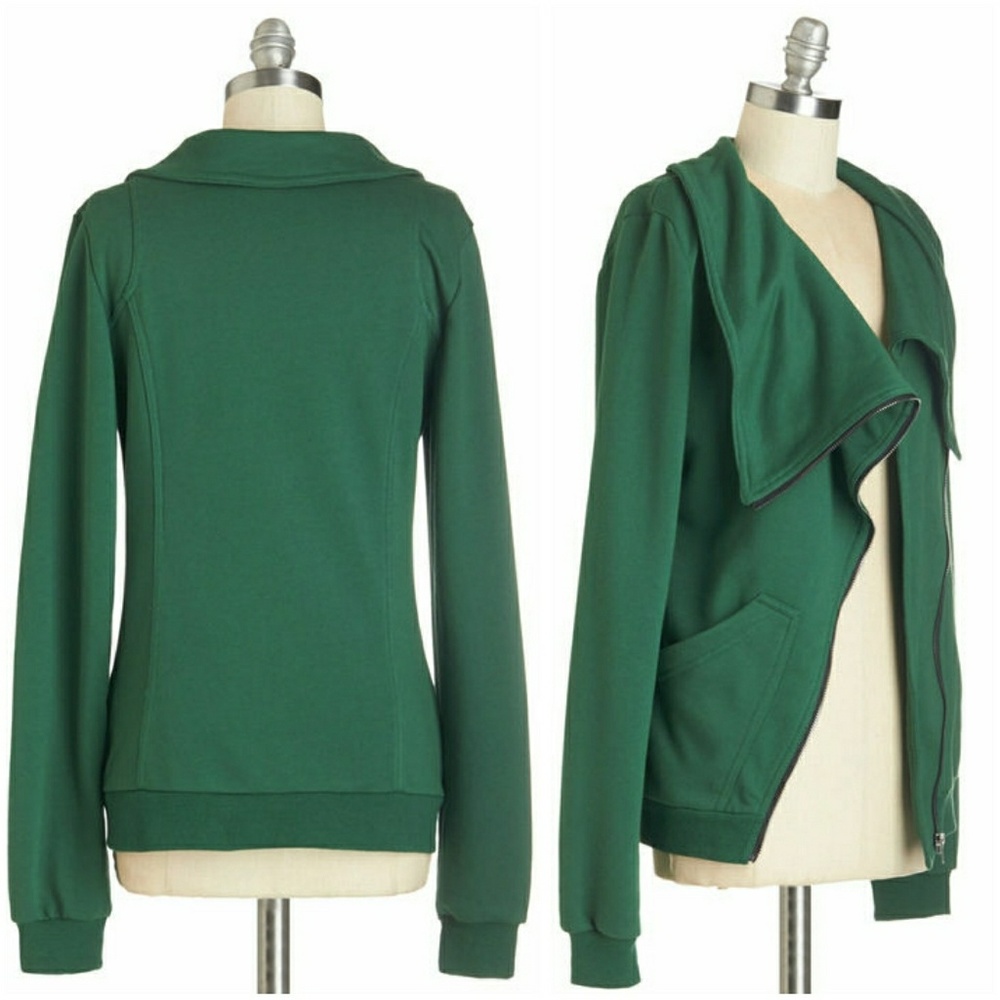 Not Available. NWOT Diagonal Zip Jacket - Picture 3 of 4